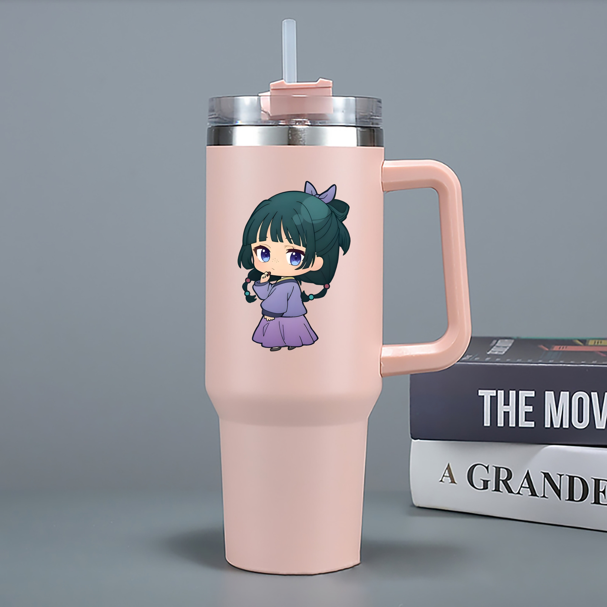 （画像用） 薬屋のひとりごと The Apothecary Diaries 1200mL車用タンブラー - クリスタルステッカー（プラスチックストロー付き）